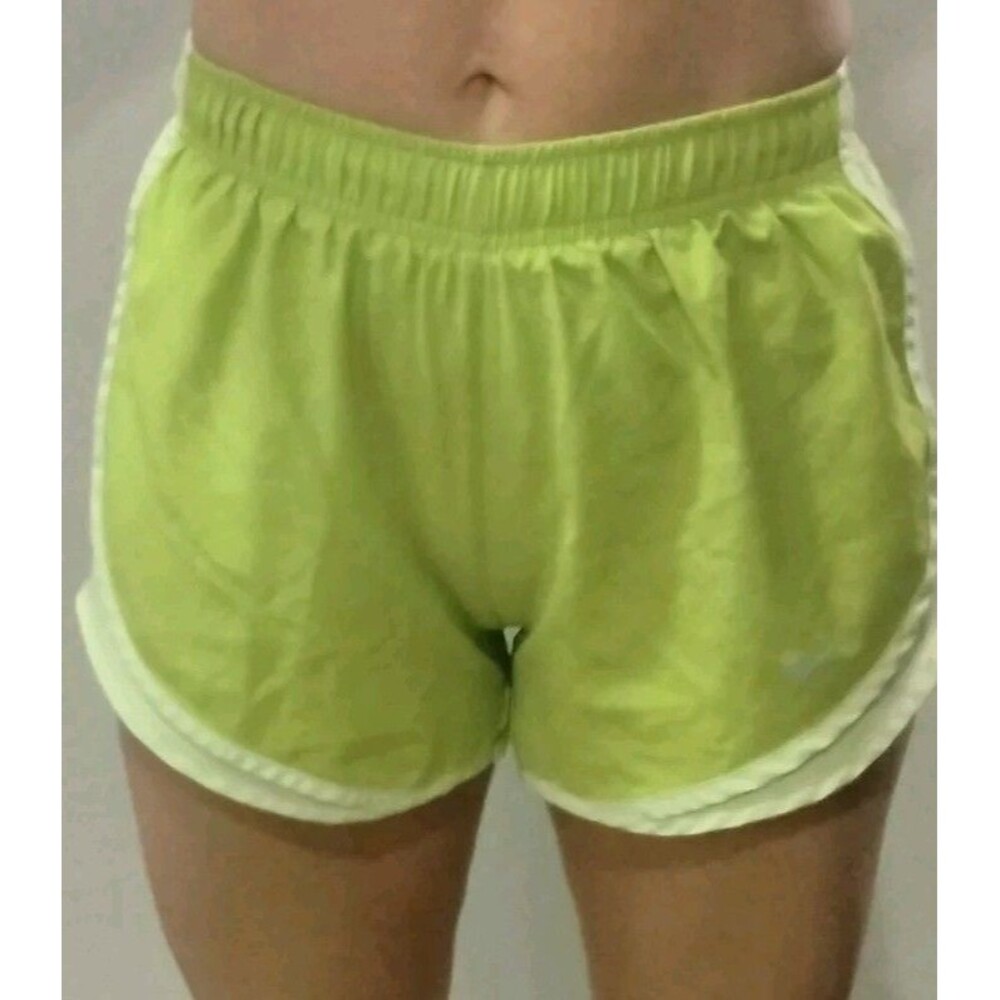 Nike Shorts Women Small Neon Yellow Green Dri Fit Running Airy Performance Knit